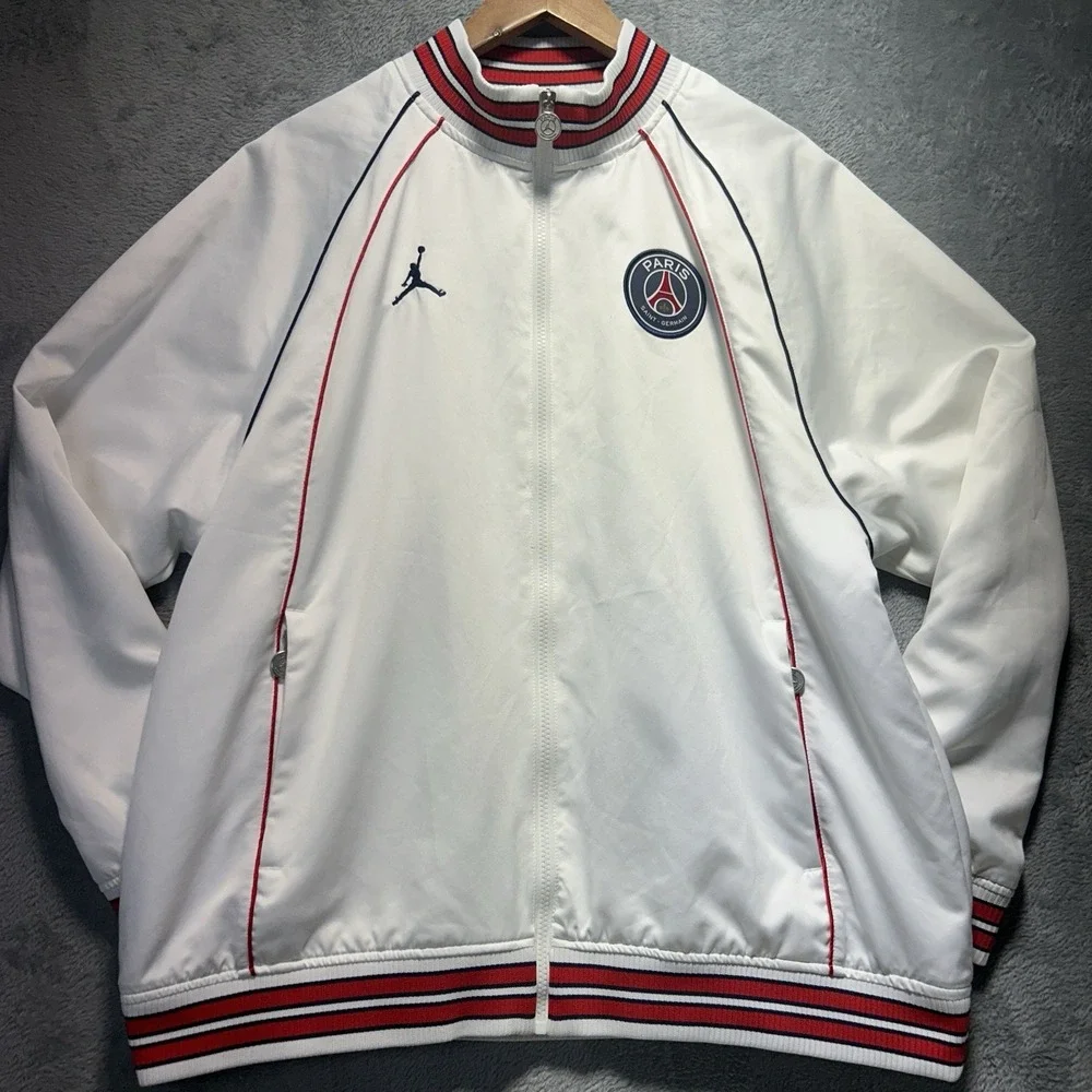 Jordan Nike Paris Saint Germain 2021 Anthem Jacket Men's‎ Large White DB6485-100